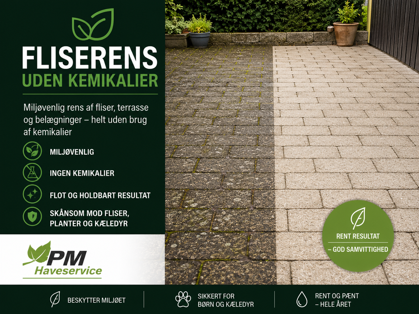 Flise rens fra PM-haveservice